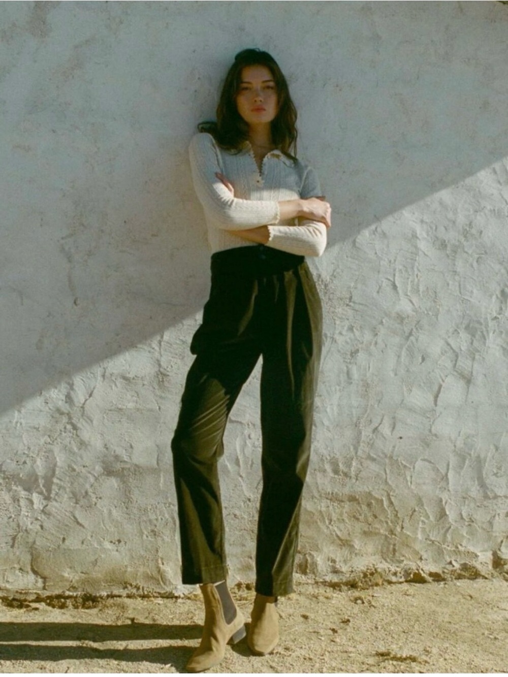 Doen Nelda Pants in Dark Green - Size 2